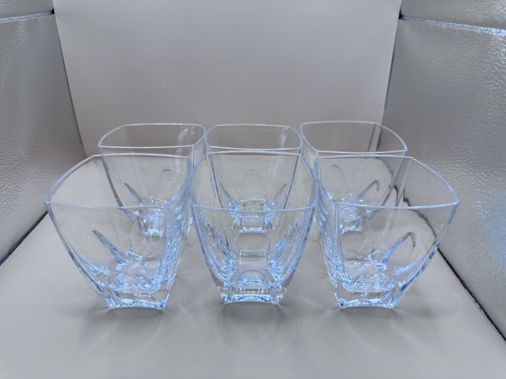 VERA WANG WEGDEWOOD CRYSTAL GLASSES SET OF 6