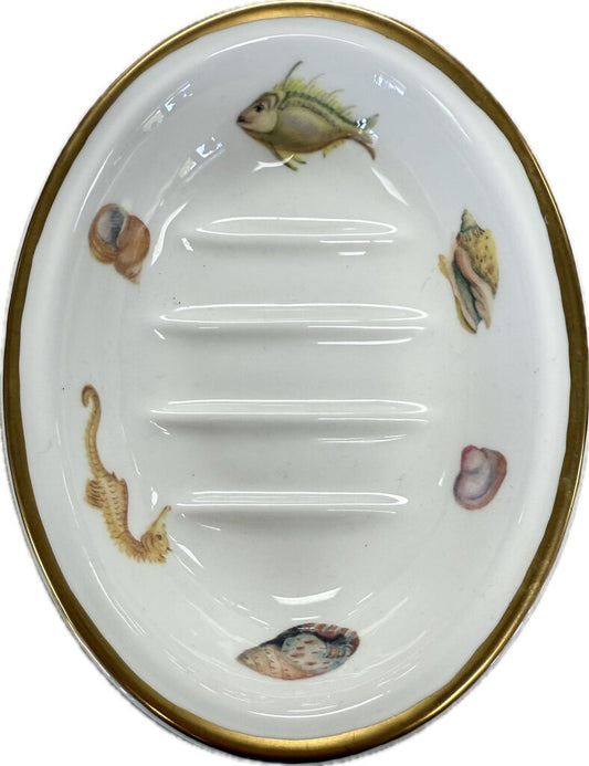 COASTAL BONE CHINE SOAP DISH