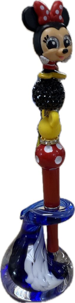 SIGNED SWIRL GLASS PEN HOLDER