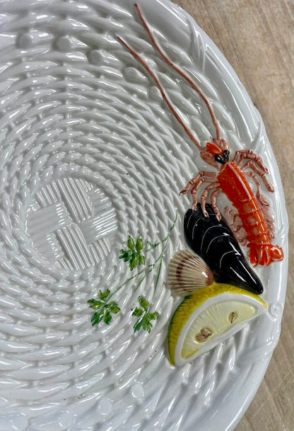 ITALIAN HANDPAINTED MAJOLICA SEAFOOD PLATTER