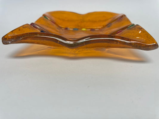 MURANO FUSED ART GLASS TRINKET DISH