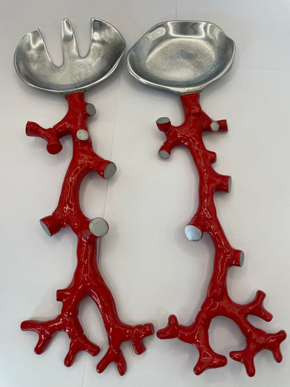 MICHAEL ARM CORAL REFF SALAD SERVERS