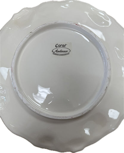 CORAL AMBIANCE COLLECTION PLATE SET OF 2
