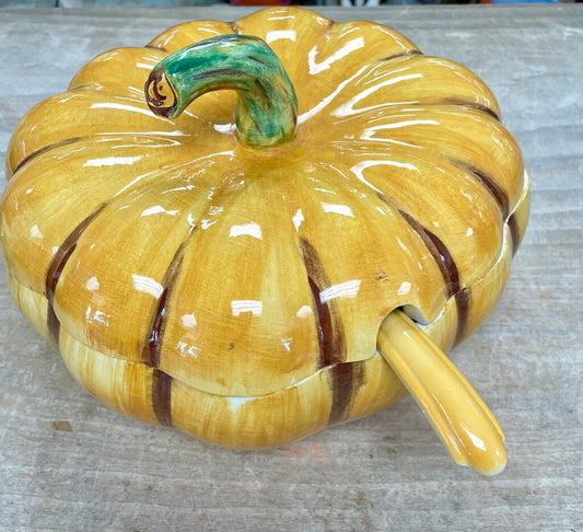 ITALIAN PUMPKIN TUREEN WITH LADLE