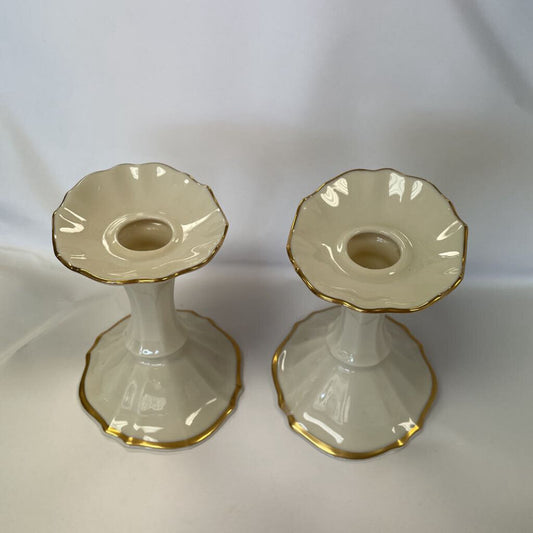 LENOX CANDLE STICK HOLDER SET OF 2