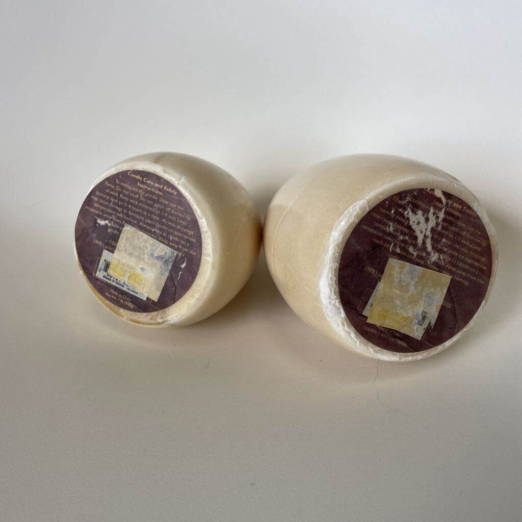 MARBLE LIKE CANDLE SET OF 2