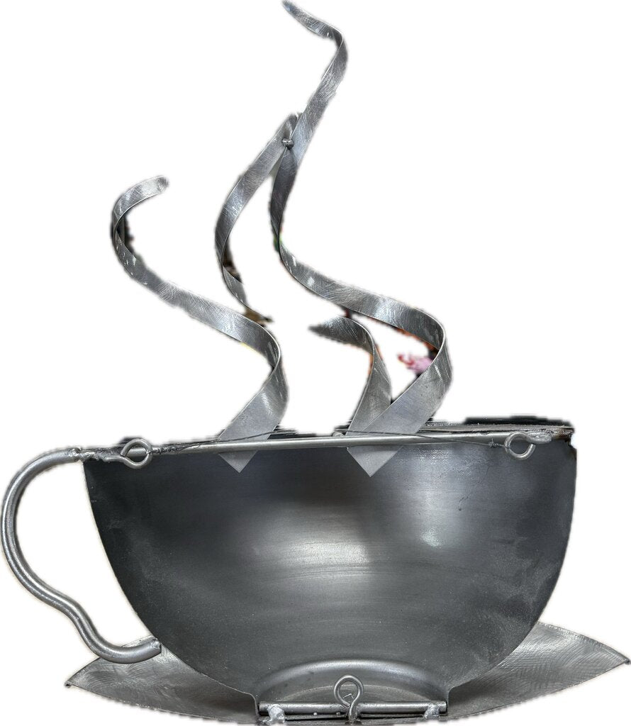 CURTIS JERE METAL COFFEE CUP WALL DECOR