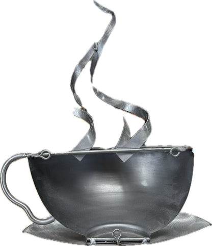 CURTIS JERE METAL COFFEE CUP WALL DECOR