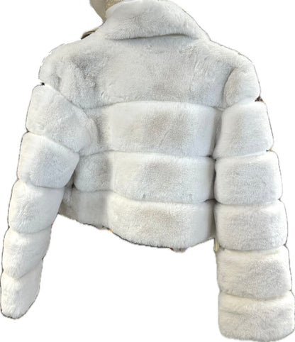 SARA CAMPBELL FAUX FUR COAT SIZE M