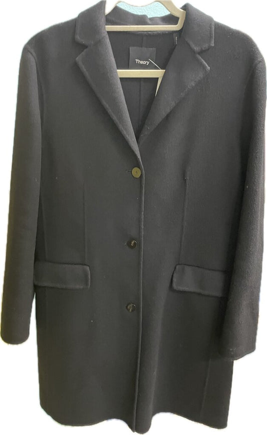 THEORY BLACK WOOL JACKET SIZE M