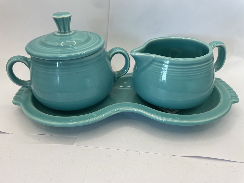 FIESTA SUGAR & CREAMER SET WITH TRAY