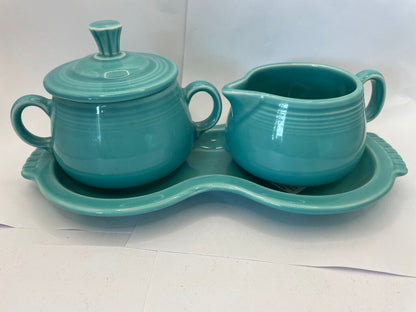 FIESTA SUGAR & CREAMER SET WITH TRAY