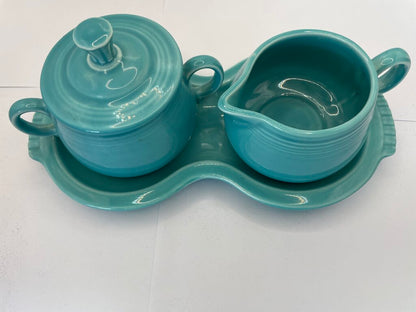 FIESTA SUGAR & CREAMER SET WITH TRAY