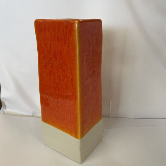 JARS STONEWARE ORANGE VASE