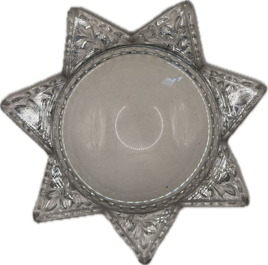 ANTIQUE MOURNING STAR GLASS MAGNIFIER