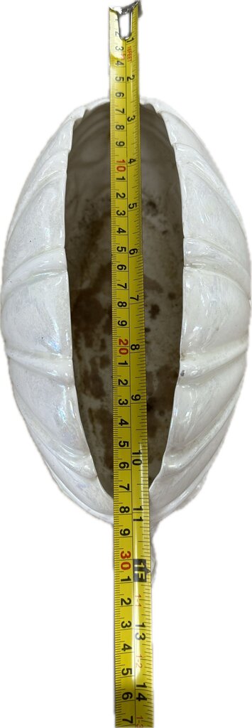 VINTAGE IRIDESCENT SHELL AND SEAHORSE PLANTER/VASE