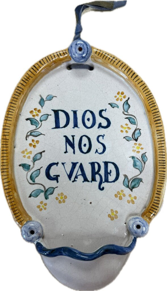 CERAMIC HOLY WATER WALL HANGING