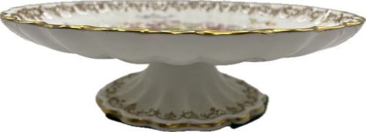 VINTAGE CROWN STAFFORDSHIRE ENGLAND CAKE PLATTER