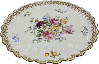 VINTAGE CROWN STAFFORDSHIRE ENGLAND CAKE PLATTER