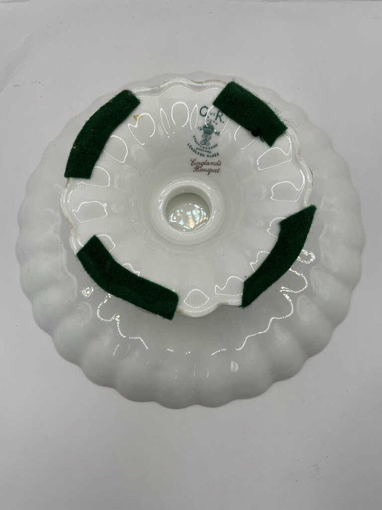 VINTAGE CROWN STAFFORDSHIRE ENGLAND CAKE PLATTER