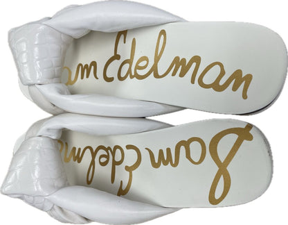 WHITE SAM EDELMAN SANDALS