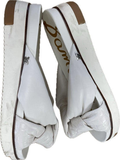 WHITE SAM EDELMAN SANDALS