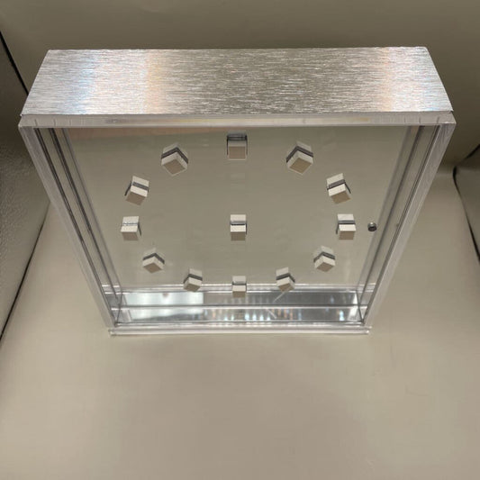 VINTAGE OMICHRON SIGNED AND NUMBERS MODERN CHROME CLOCK ONLY 500 MADE NUMBERED 326