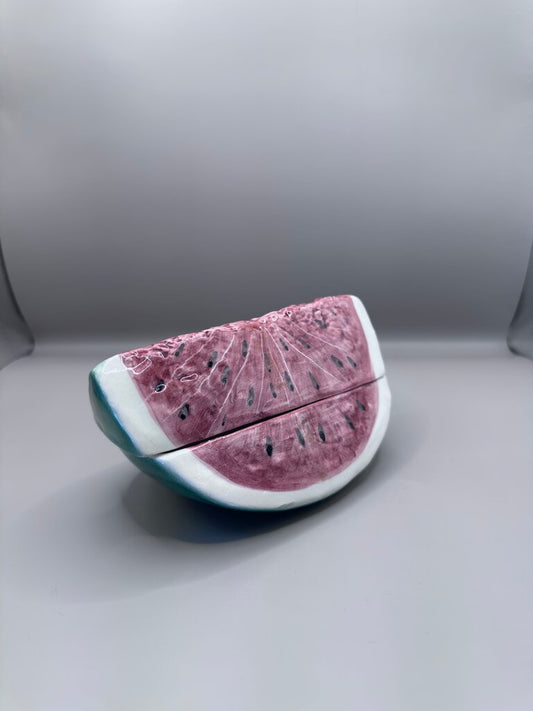 PORCELAIN WATERMELON JAM JAR MADE IN ITALY
