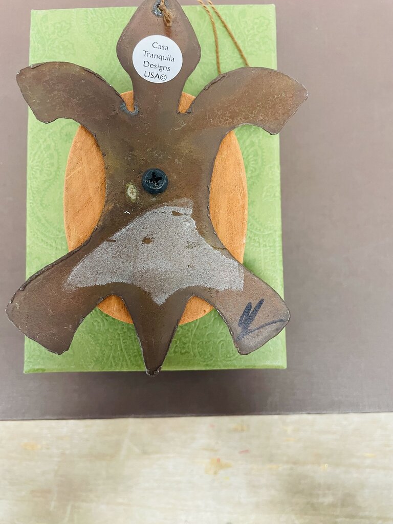 COPPER AND TURQUOISE TURTLE 5"