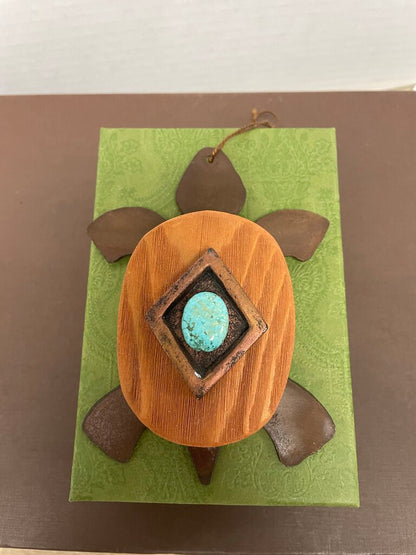 COPPER AND TURQUOISE TURTLE 5"