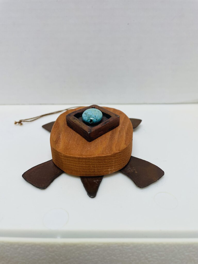 COPPER AND TURQUOISE TURTLE 5"