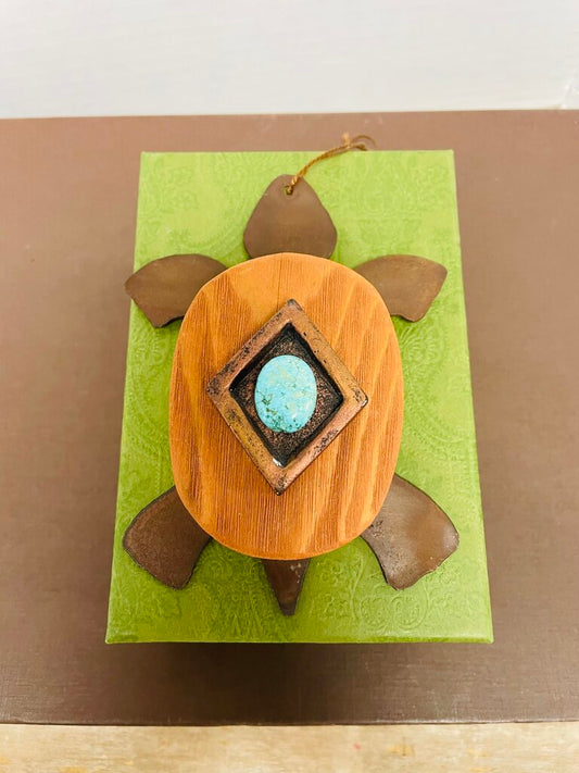 COPPER AND TURQUOISE TURTLE 5"
