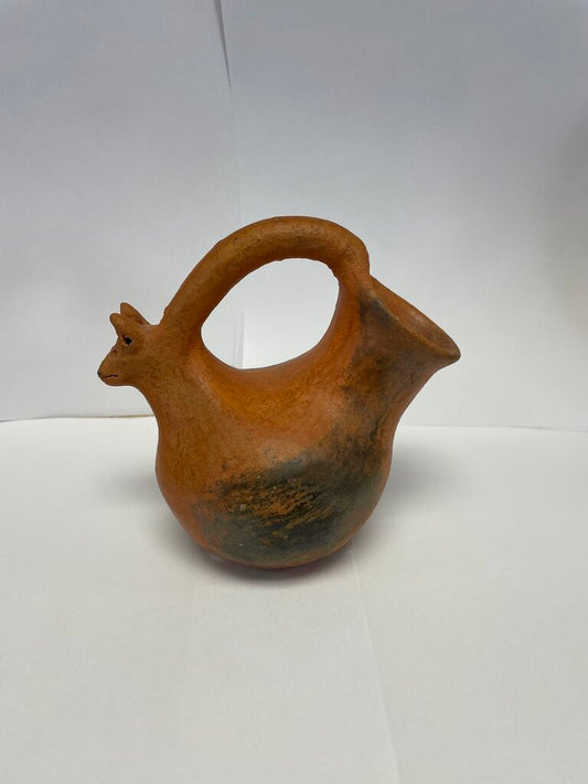 SMALL VINTAGE OAXACA GOAT RED CLAY JUG