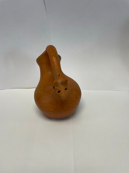 SMALL VINTAGE OAXACA GOAT RED CLAY JUG
