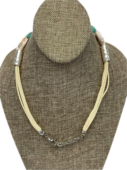SHELL NECKLACE AND EARRINGS