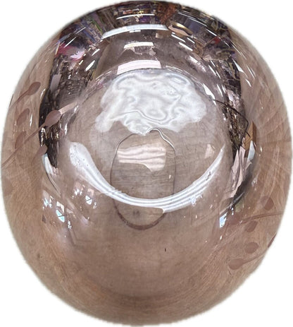 PINK CRANBERRY ETCHED VASE