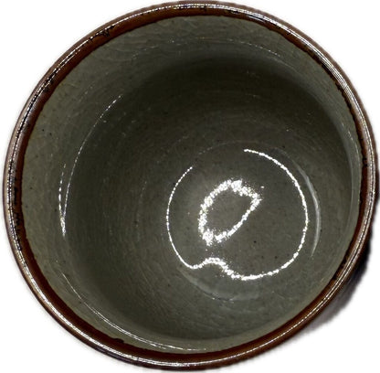 SILVER LEAF KUTANI YAKI YUNOMI TEA CUPS SET OF 2