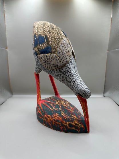 VINTAGE WOODEN SANDPIPER
