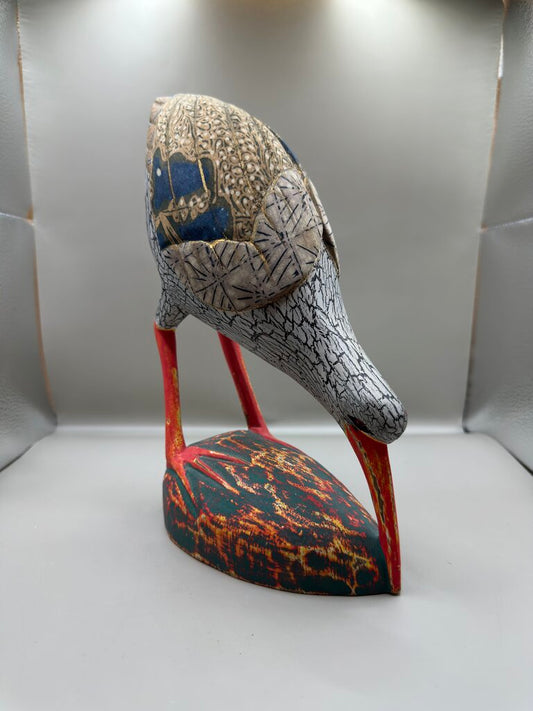 VINTAGE WOODEN SANDPIPER