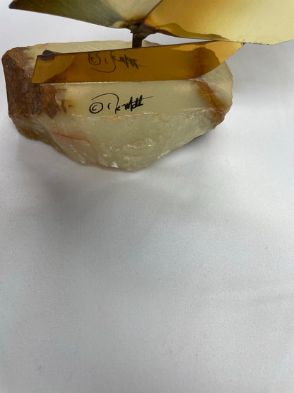 MCM SIGNED COPPER SAILBOAT
