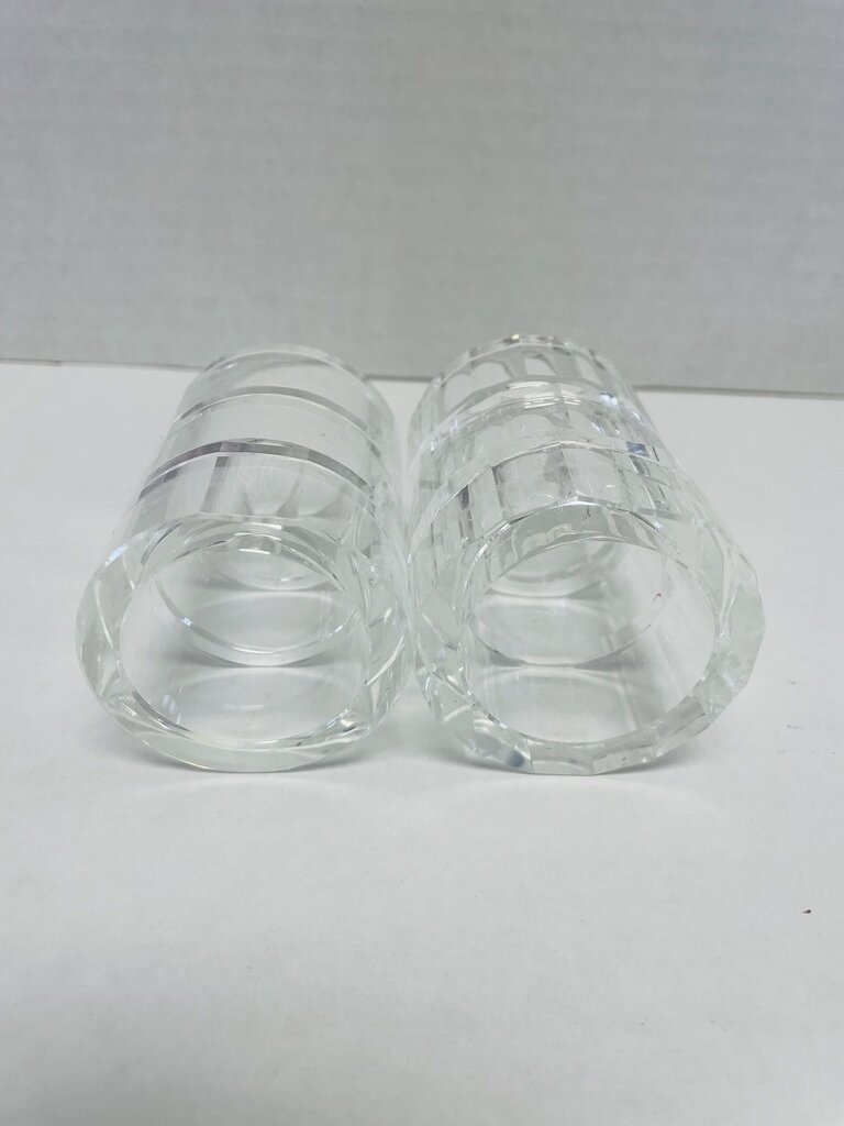 SIGNED CRYSTAL NAPKIN RINGS SET OF 6