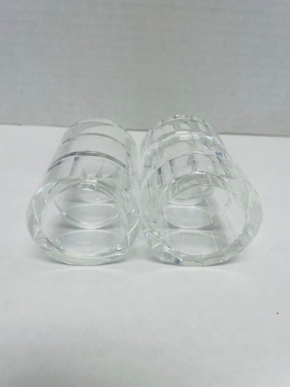 SIGNED CRYSTAL NAPKIN RINGS SET OF 6
