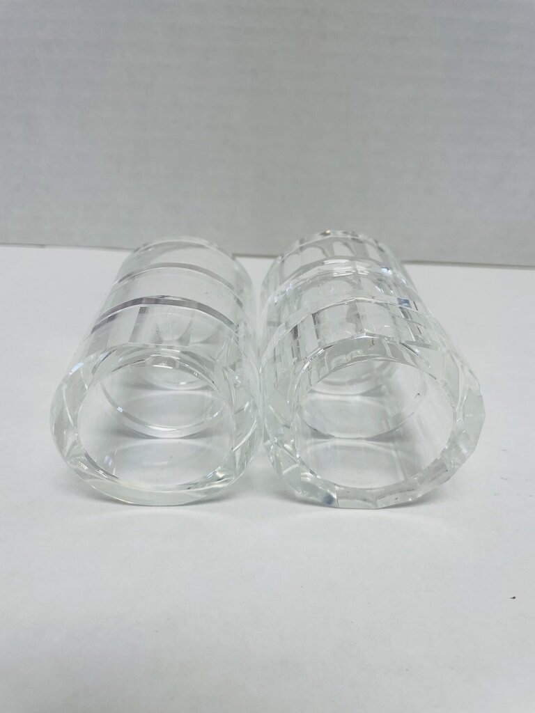 SIGNED CRYSTAL NAPKIN RINGS SET OF 6