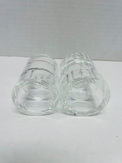 SIGNED CRYSTAL NAPKIN RINGS SET OF 6