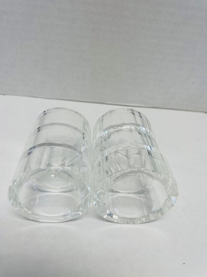 SIGNED CRYSTAL NAPKIN RINGS SET OF 6