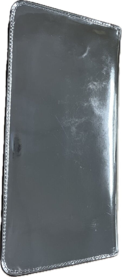 TORY BURCH SILVER CLUTCH WITH GOLD HARDWARE