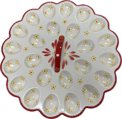HAND PAINTED DEVILED EGG TRAY