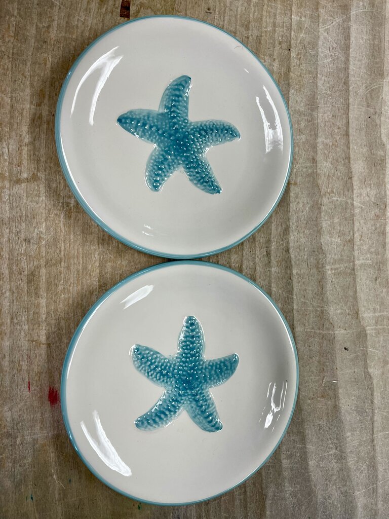 STARFISH PLATE SET OF 2 SMALL