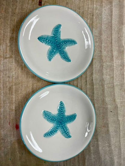 STARFISH PLATE SET OF 2 SMALL