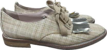 OSCAR DE LA RENTA WOVEN RAFFIA LOAFERS